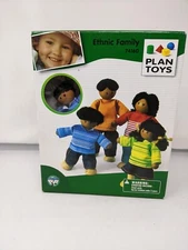 New Plan Toys Wooden Ethnic Family 74160 Poseable Doll Family