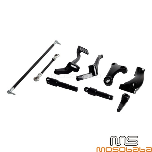 Black Forward Controls Pegs Kit For Harley Sportster 883 1200 04-13 XL883N Iron - Picture 5 of 9