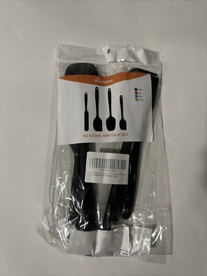 H097 NileHome Silicone Spatula Set Schwarz