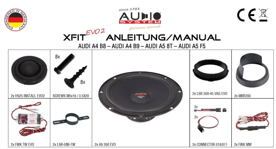Auto Lautsprecher AudiA5 AUDIO SYSTEM XFIT 380 Watt  f�r AUDI A5 8T EVO2 2007-16 - Bild 2 von 2