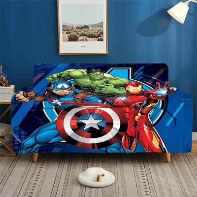 Blue Hulk Muscle Stretch Sofa Cover Lounge Couch Slipcover Recliner Protector
