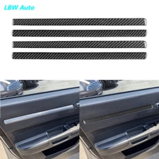 4Pcs Interior Door Cover Trim For Dodge Magnum Charger 2008-10 Real Carbon Fiber