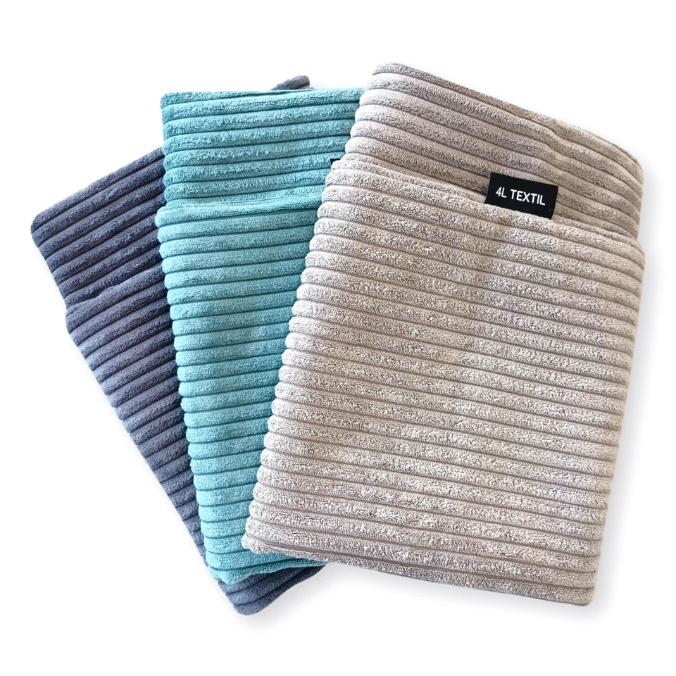 4L Textil Polsterstoff Möbelstoff Gestreifter Stoff als Meterware Cord-Optik - Bild 2 von 4