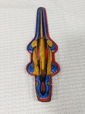 Vintage Tin Litho Alligator Noisemaker Clicker 5" Long