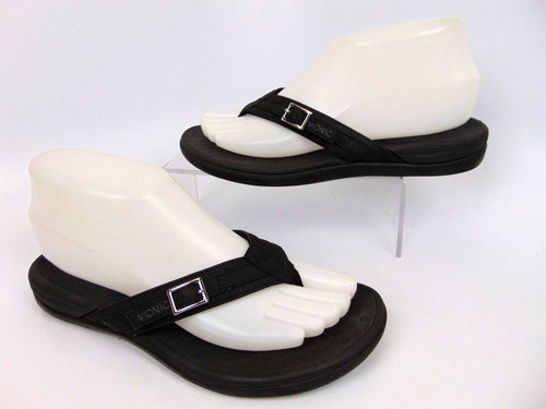 Vionic Tide Patty Flip Flops, Women's Sandals Size 6.0 M, Black Leather,  Preowne | eBay