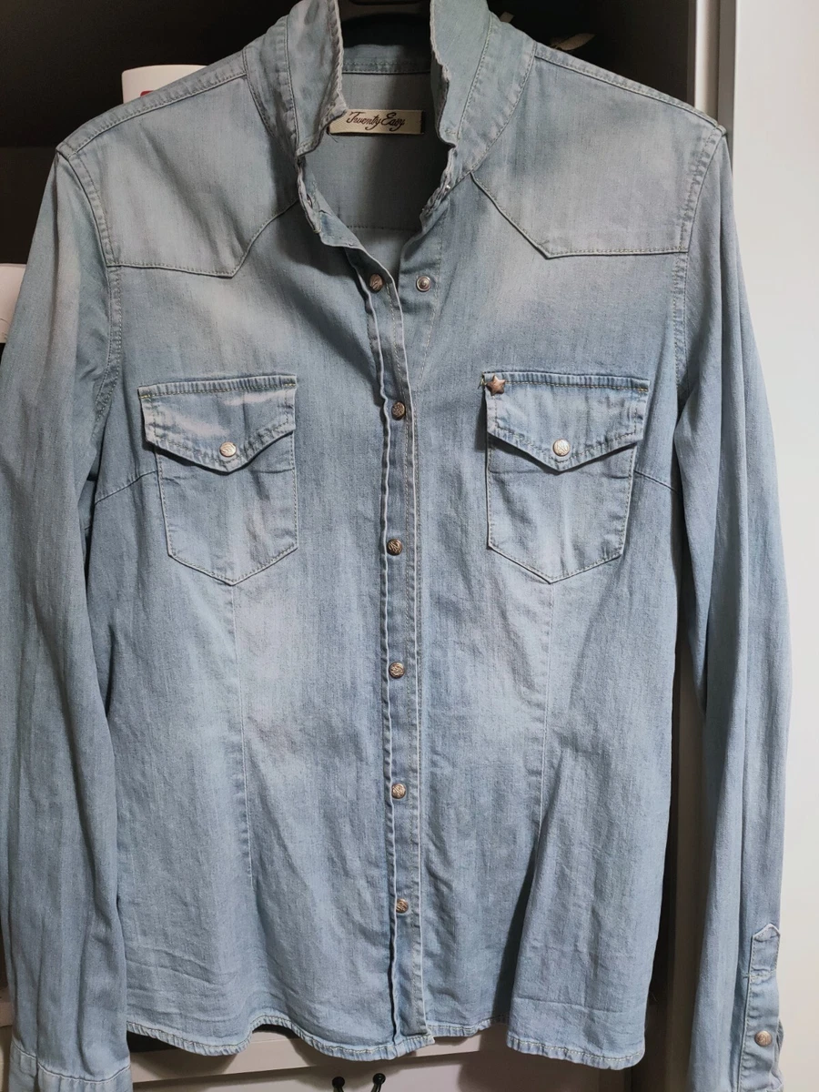 Camicia jeans Kaos donna elasticizzata tg M molto confortevole
