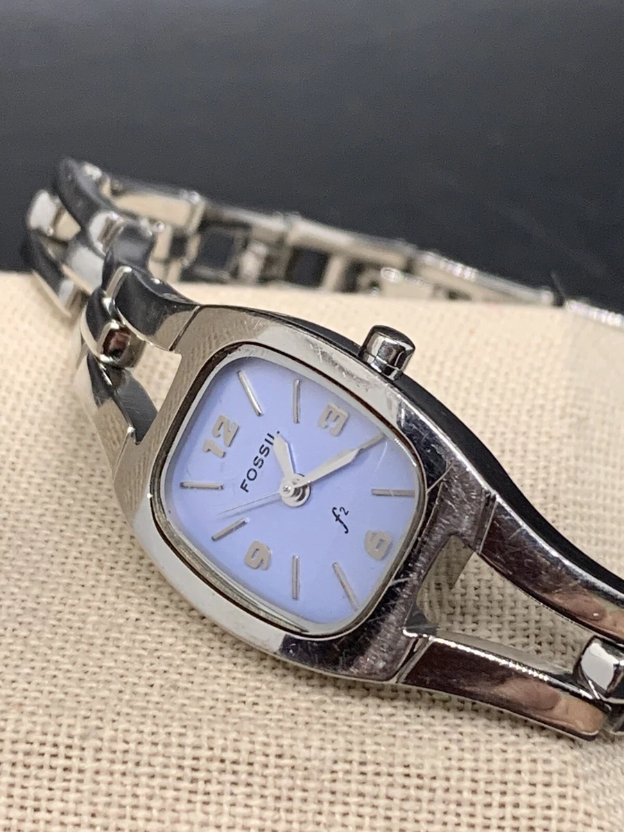 Fossil watch light blue face cheap