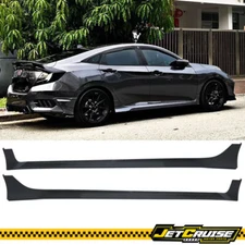 Fits 16-21 Honda Civic Sedan 4Dr HFP Style Side Skirts Extension Rock Panel PP
