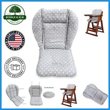 Thick Baby High Chair Cushion Pad, Soft Breathable Liner in Fashion Gray