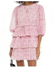 Ganni Pink Floral Dress Size 38 Small
