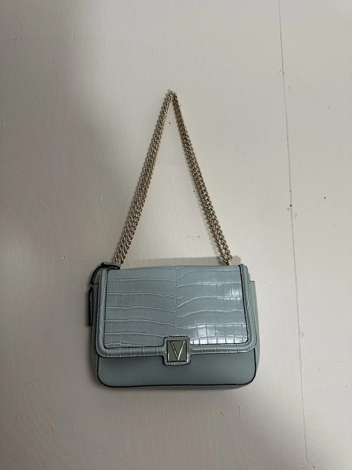 Bolso de Hombro Victoria's Secret The Victoria Mediano Logo V Palm Croc Verde Cartera Foto 4 de 4