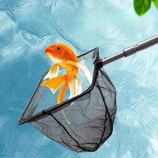 Pond Net Catch Fish & Debris with Telescoping Pole Handle Fishing Landing Net