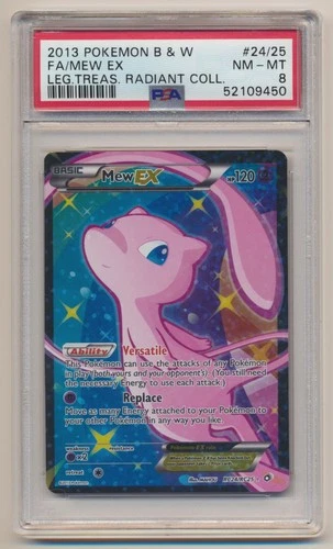 PSA 8 Pokemon Legendary Treasures Radiant Collection Mew EX RC24/RC25 NM/MINT!