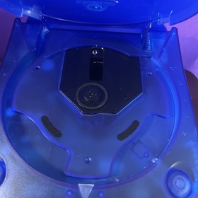Modded Sega Dreamcast Game Console Blue Transparent  Bundle Untested no cords