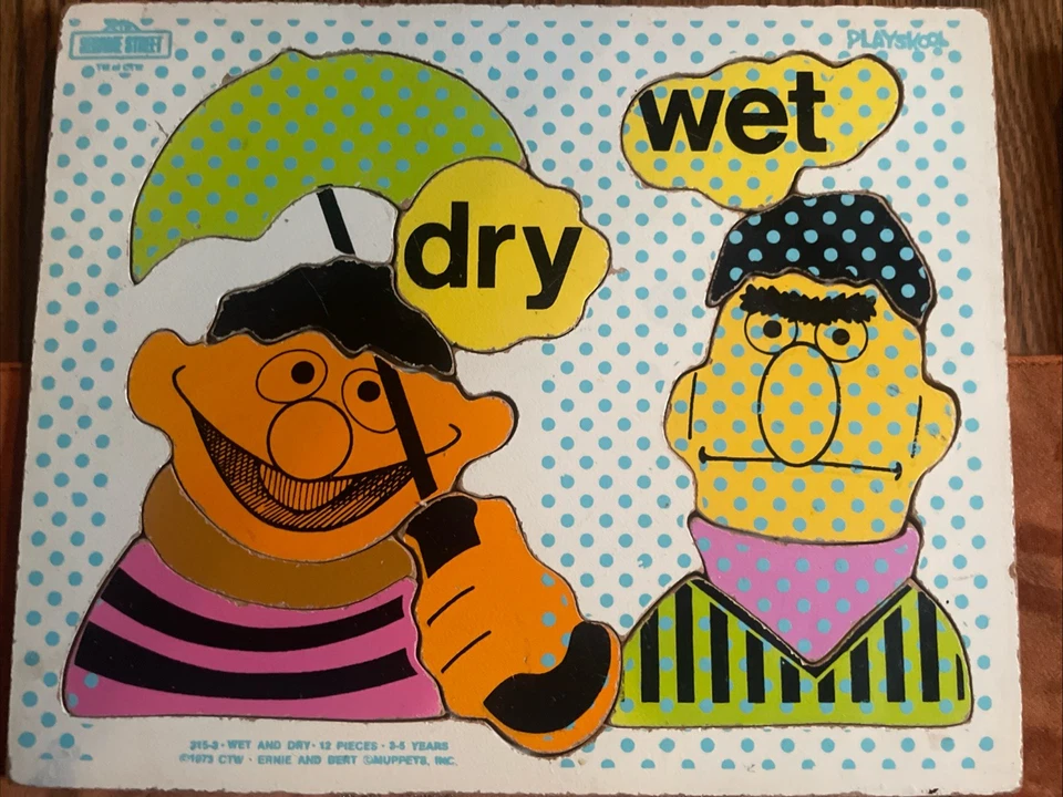 Lote de 5 rompecabezas de madera vintage Playskool Sesame Street, Bus & Gingerbread Man Foto 4 de 4