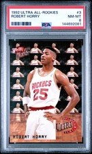 1992 ULTRA ALL-ROOKIES #3 ROBERT HORRY ROOKIE RC PSA 8