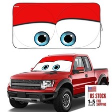 Truck Windshield Sun Shade for Car Windshield X-Large Universal Fit Red
