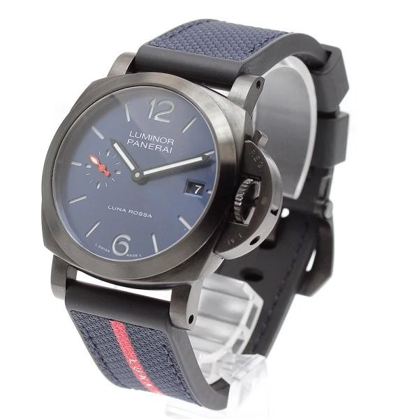 Panerai — Officine Panerai Luminor Quaranta Steel PAM01408 39mm SS Blue Dial Watch #C1785