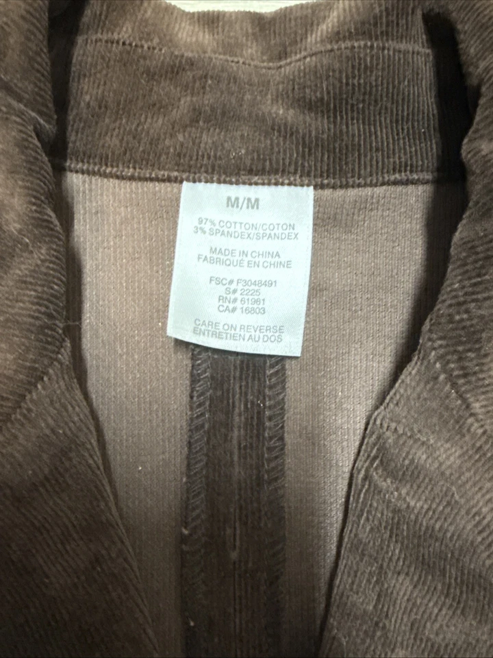 Chaqueta De Pana De Colección Marrón Bordada Floral Boho Western y2k Otoño Blazer Talla M Foto 4 de 4