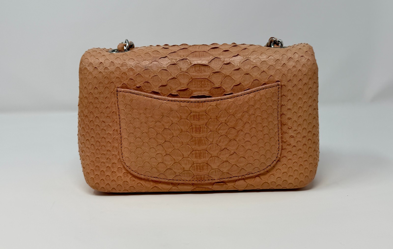 Rare Chanel Python Exotic Small Flap Bag Pink Bei… - image 4