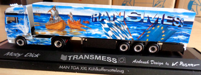 Herpa 120852 1:87 MAN TGA XXL Kühlkoffer-Sattelzug 2/3a - ''Transmess'' - NEU -OVP