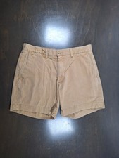 Polo Ralph Lauren Classic Fit Mens 32 Khaki Chino 6 Inch Shorts Flat Front