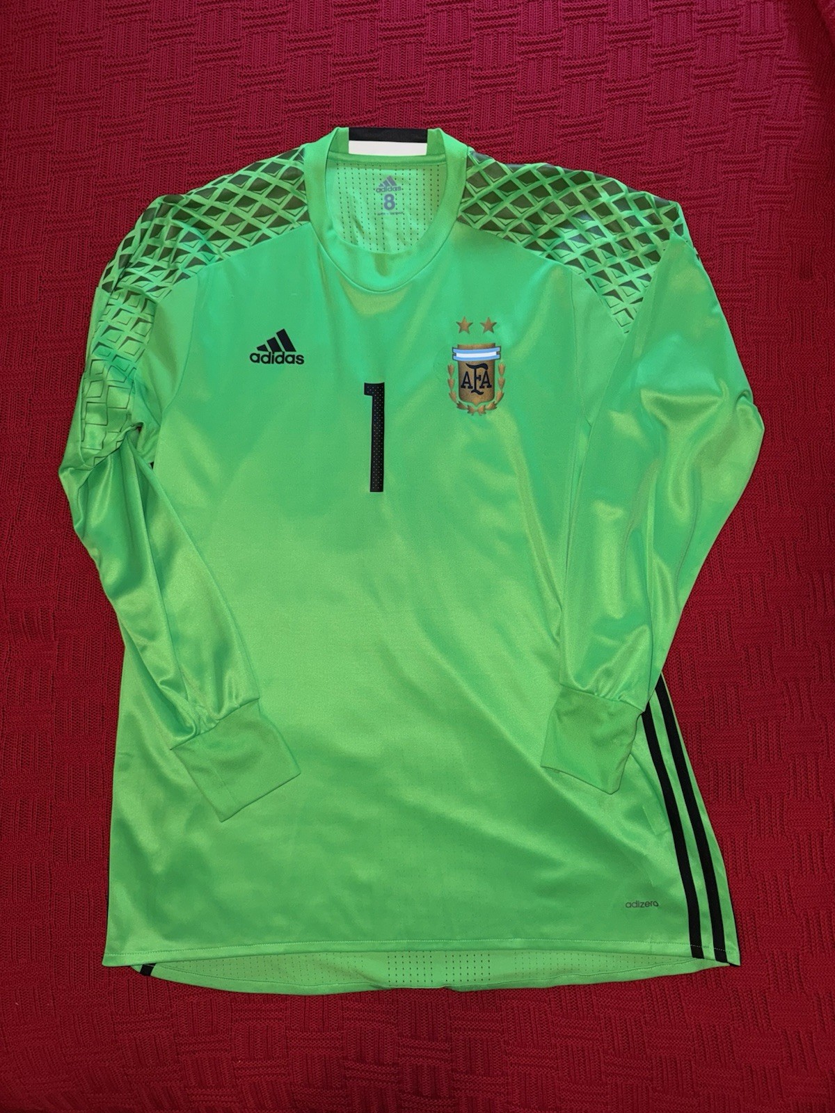 2018 Adidas ARGENTINA Goalkeeper Match Prepared Jersey Shirt - Adizero - Romero