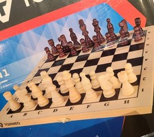   Wooden Folding Chess  Checkers Set 28.5 cm/11.2 in New Sealed