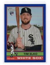 2025 Topps Heritage High Number Tim Elko Chrome Blue Refractor /150 - #547
