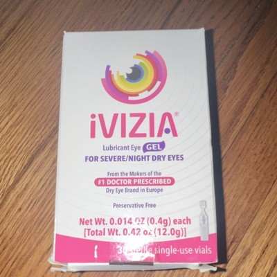 iVIZIA Lubricant Eye Gel for Severe Dry Eyes Preservative-Free 30 Vials 0.42oz