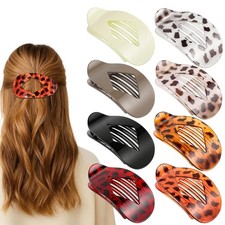 8 Pcs Flat Hair Claw Clips For Women Girls, French Barrettes Set