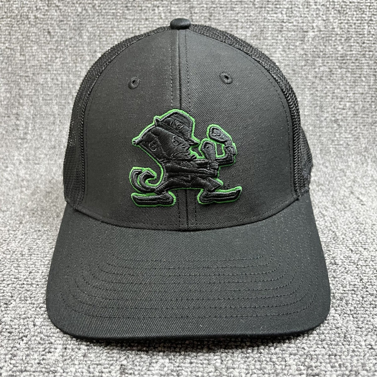 Notre Dame Fighting Irish '47 Brand Trawler Trucker Hat Black Green Snapback Cap