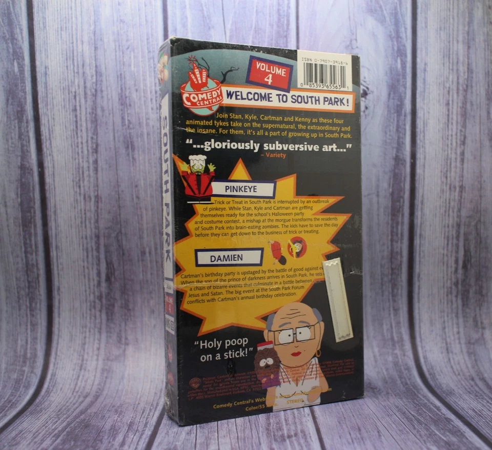 RARE South Park: Volume 4 VHS Tape 1998 NEW SEALED Comedy Central Cartoon - Image 2 of 4