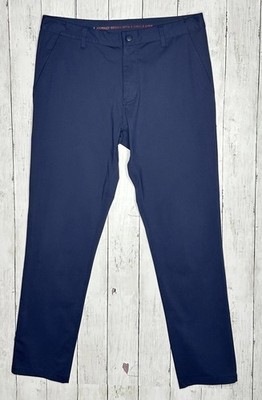 Rhone Pants Mens 33 33x31  Navy Blue Performance Chino Polyester Casual Golf