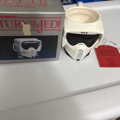 Vintage Sigma Star Wars Return Of The Jedi Biker Scout Ceramic Mug 1983