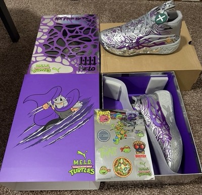 PUMA x Teenage Mutant Ninja Turtles Shredder Basketball Shoes Silver Purple