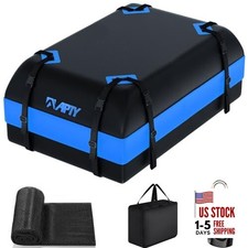 Car Rooftop Cargo Carrier Bag, 16 Cubic Feet Soft Roof Top 16 Cubic Feet-Blue