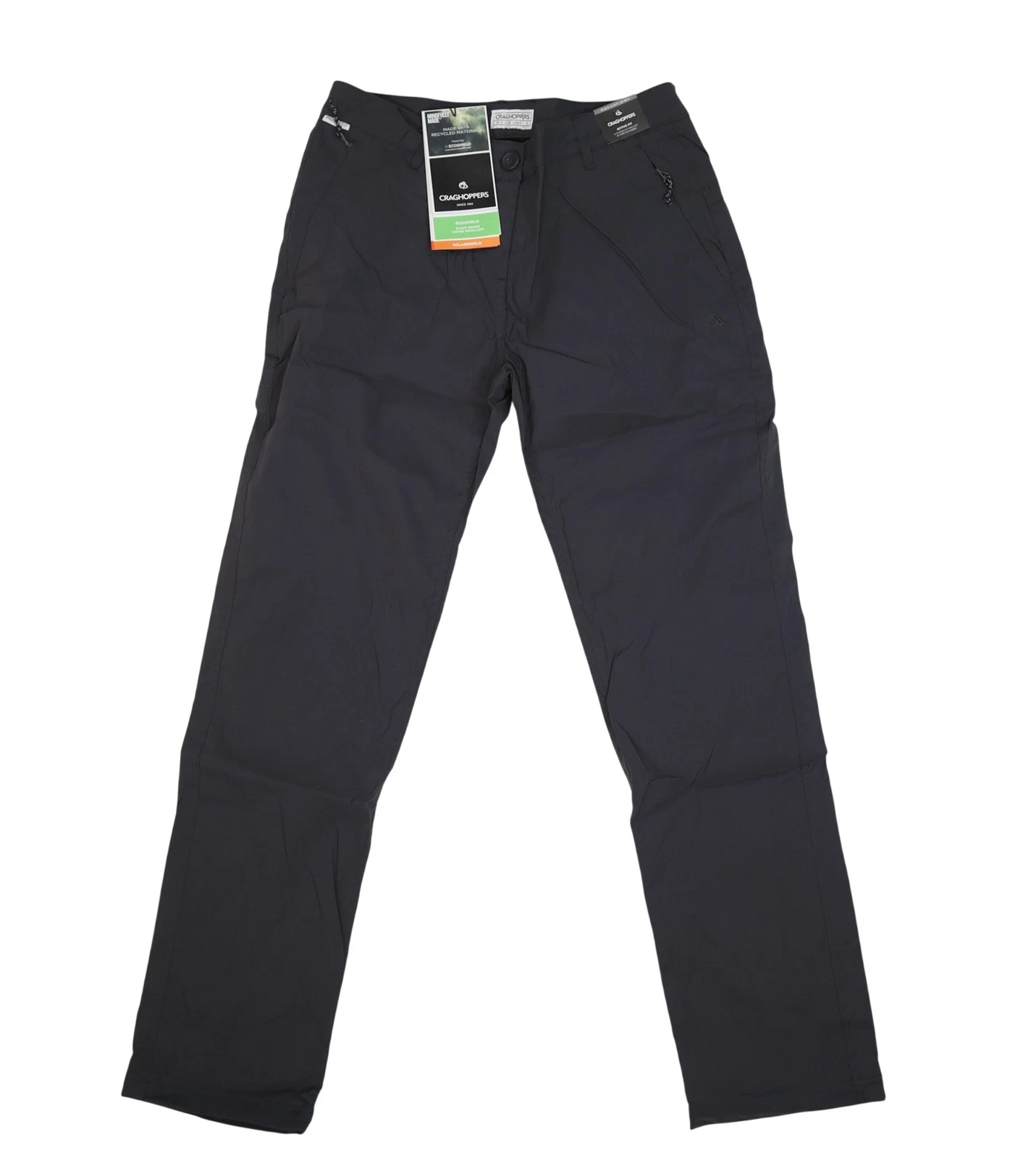 Craghoppers Pants Womens 8 Gray KiwiPro Lined Rain Water Resistant Hiking Trail