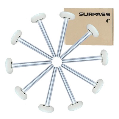 Surpass 10 Pack 2'' Ultra-Quiet Nylon Garage Door Rollers 4  Stem, 6200-2RS D...