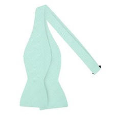 Men's Tone on Tone Herringbone Self-Tie Bow Tie Aqua