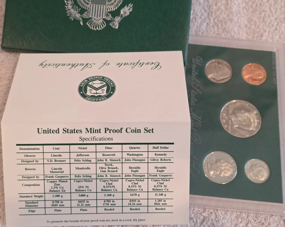 1943-1945S World War 2 Steel & Shell Case Cents 1C 9 Coin Set + 1998 Mint Proof - Image 3 of 4