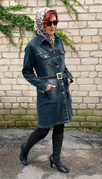 Women Mr ROY Dress Grey Denim 40 / L / 48