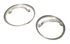 2 KitchenAid 7" & 5.5" Tempered Glass Replacement Pot Pan Lids Only Steel Handle