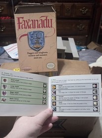 Faxanadu Completo CIB con Sistema de Entretenimiento Nintendo Manual NES Limpio Probado