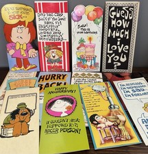 Vintage Ephemera Greeting Card Lot 14 Unused 60s/70s/80s read