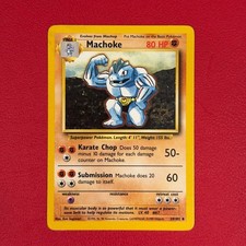 Machoke 34/102 Pokemon TCG Base Set Vintage Card