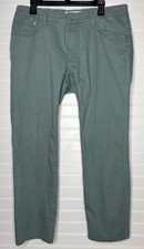 BRAX Mens Pants Hi Flex Chuck Chino Flat Front Straight Trouser 36x34 Green