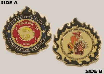 Charlotte Fire Investigation Task Force Challenge Coin  M#6