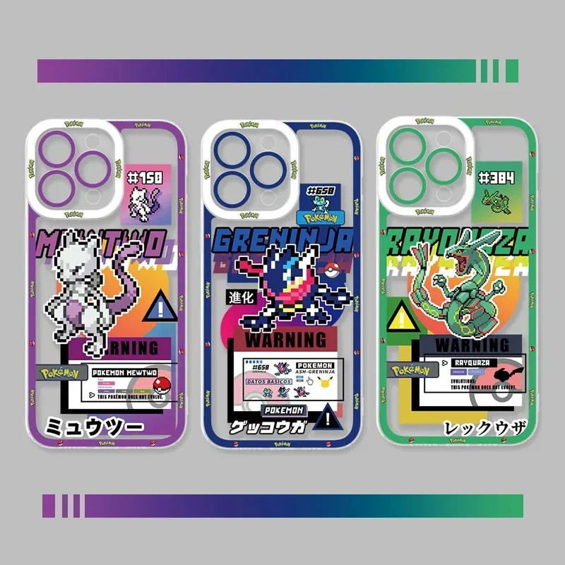 Pokemon Mewtwo Greninja Rayquaza iPhone Case 17 16 15 Pro Max