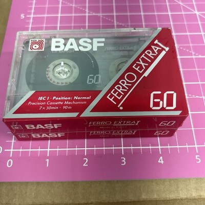 BASF Ferro Extra I 60 Blank Audio Cassettes Lot Of 2 NEW Sealed